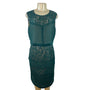 Cb Established 1962 Women’s Teal Lace Sheath Dress Sleeveless Size 16
