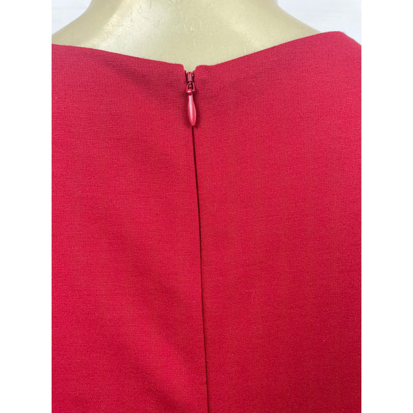 Taylor Womens 3/4 Sleeve Red Sheath Dress With Back Zipper Sz 12- NEW