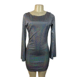 Thirty Thirty LA Women's Grey Bodycon Stretchable Long Sleeve Dress Sz M