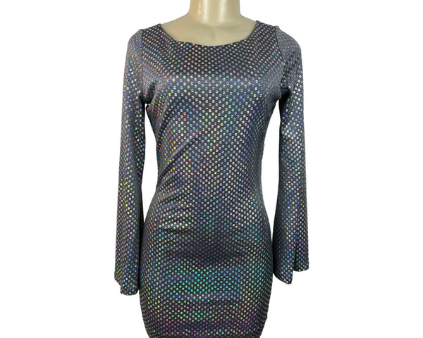 Thirty Thirty LA Women's Grey Bodycon Stretchable Long Sleeve Dress Sz M