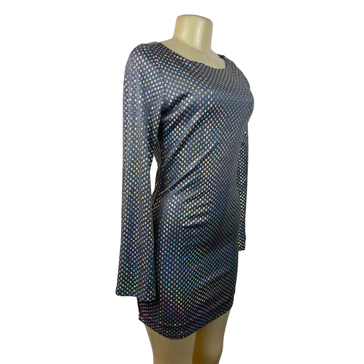 Thirty Thirty LA Women's Grey Bodycon Stretchable Long Sleeve Dress Sz M