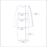 Thirty Thirty LA Women's Grey Bodycon Stretchable Long Sleeve Dress Sz M
