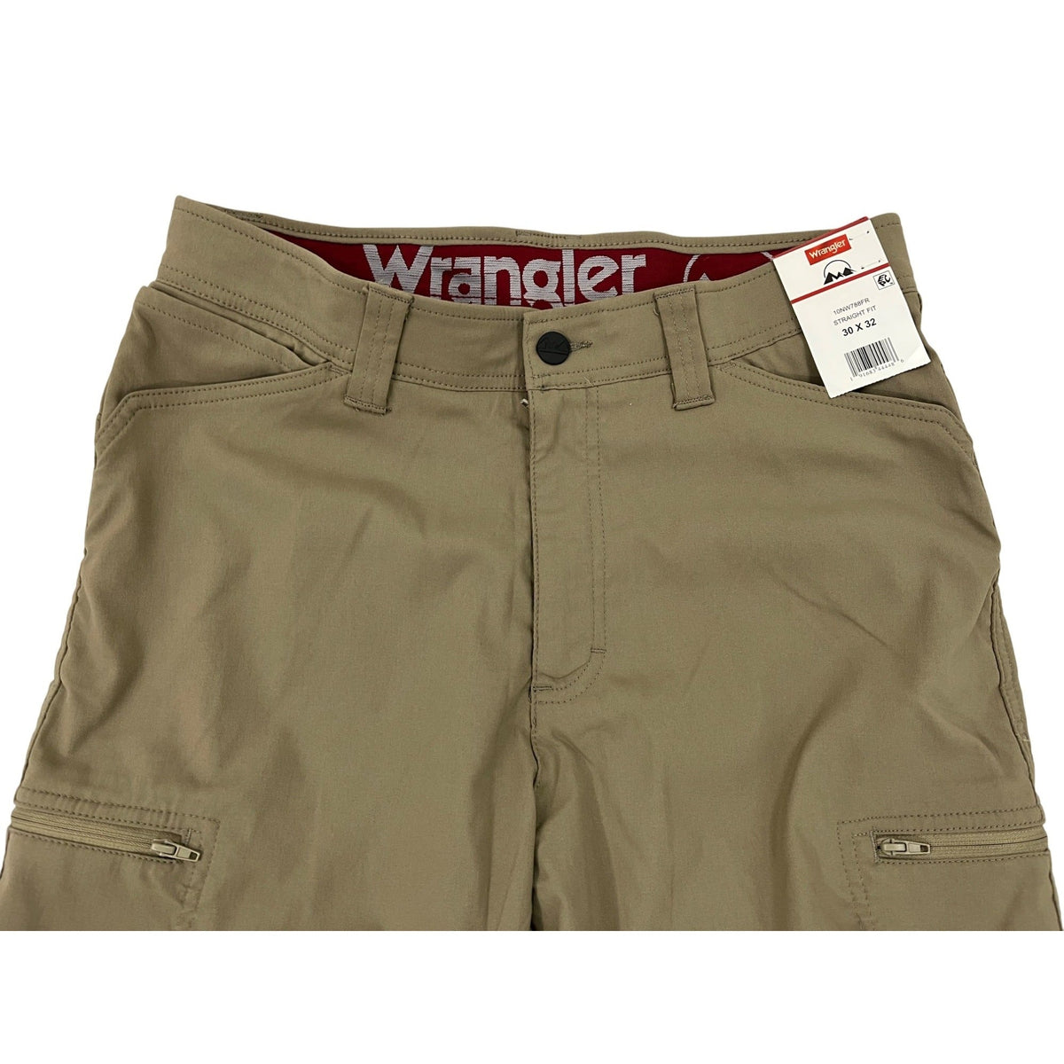 Wrangler Mens Cargo Pants Straight Fit Tan Relaxed Fit Outdoor Hiking Size 30X32