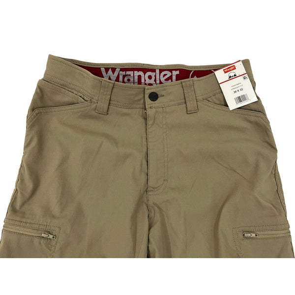 Wrangler Mens Cargo Pants Straight Fit Tan Relaxed Fit Outdoor Hiking Size 30X32