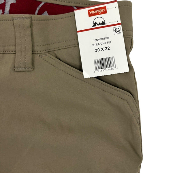 Wrangler Mens Cargo Pants Straight Fit Tan Relaxed Fit Outdoor Hiking Size 30X32