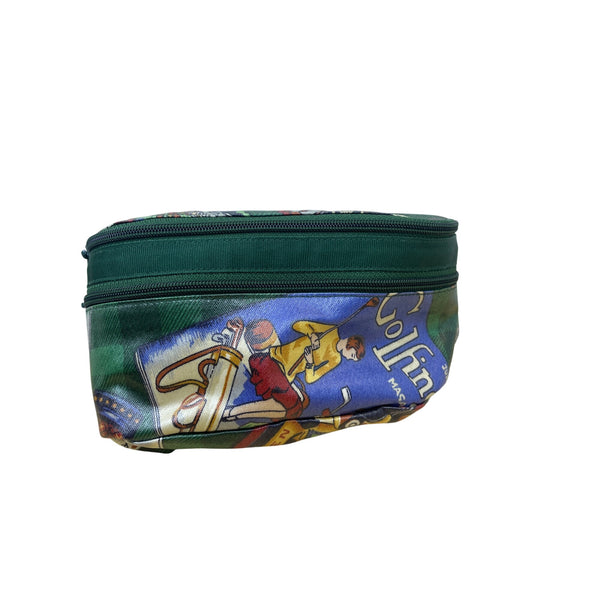 Nordic House Designs Unisex Green Multicolor Golf Print Waist Bag Adjustable Strap