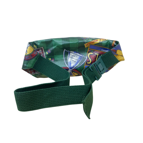 Nordic House Designs Unisex Green Multicolor Golf Print Waist Bag Adjustable Strap