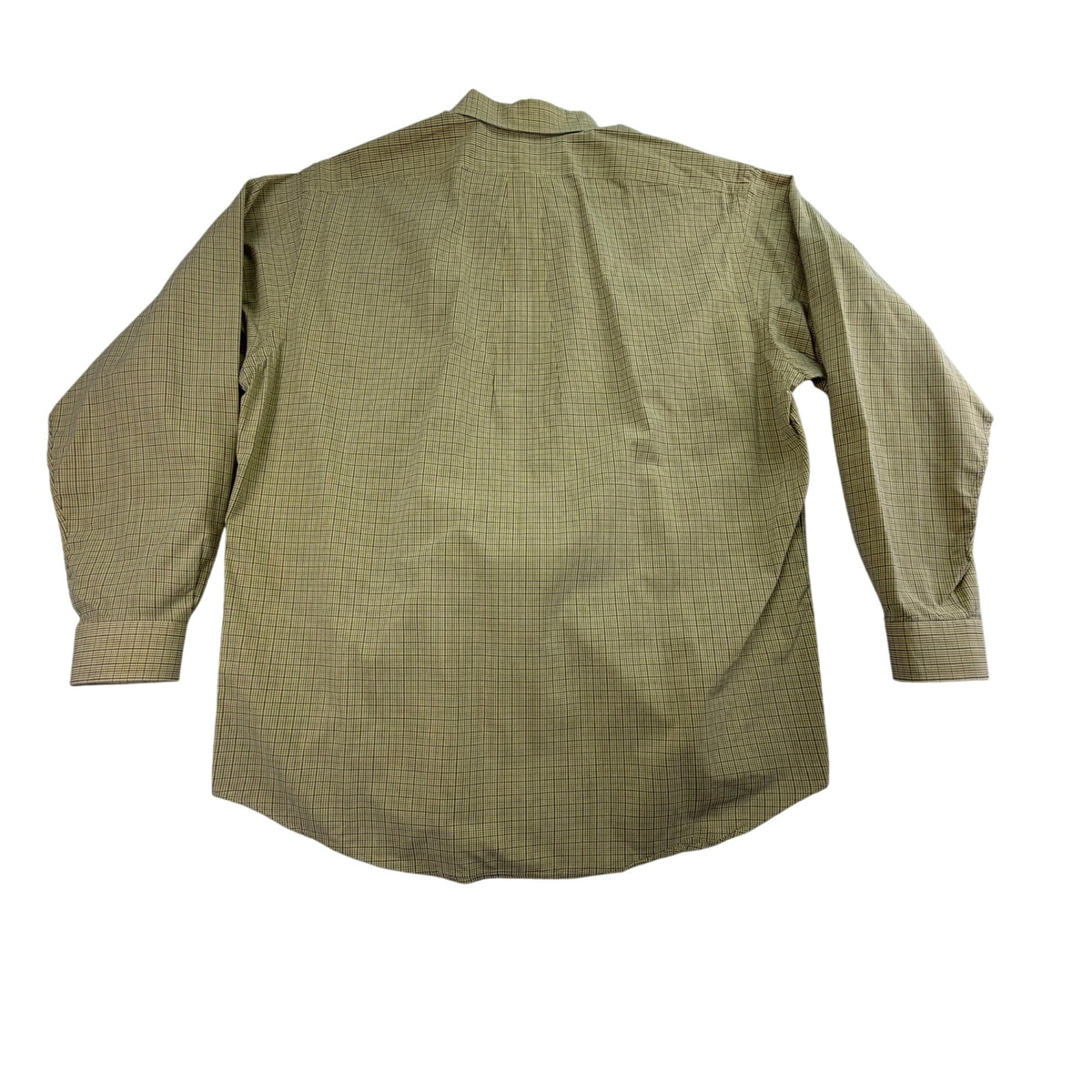 Ralph Lauren Mens Yellow Plaid Cotton Button-Down Shirt Long Sleeve Size L