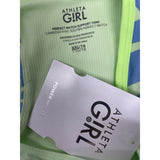 Athleta Girl Support Tank Lime Green/Blue Striped Racerback XXLG /16 - New