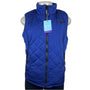 Arris Womens Blue Quilted Heated Vest Full Zip Warm Fleece-Lined - New