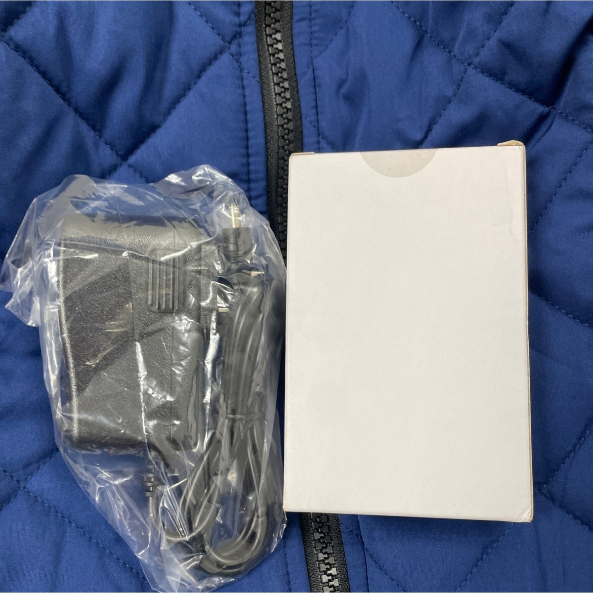 Arris Womens Blue Quilted Heated Vest Full Zip Warm Fleece-Lined - New