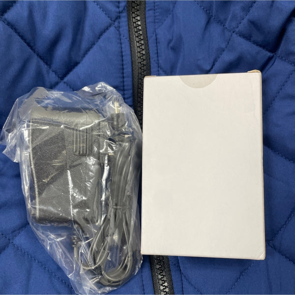 Arris Womens Blue Quilted Heated Vest Full Zip Warm Fleece-Lined - New