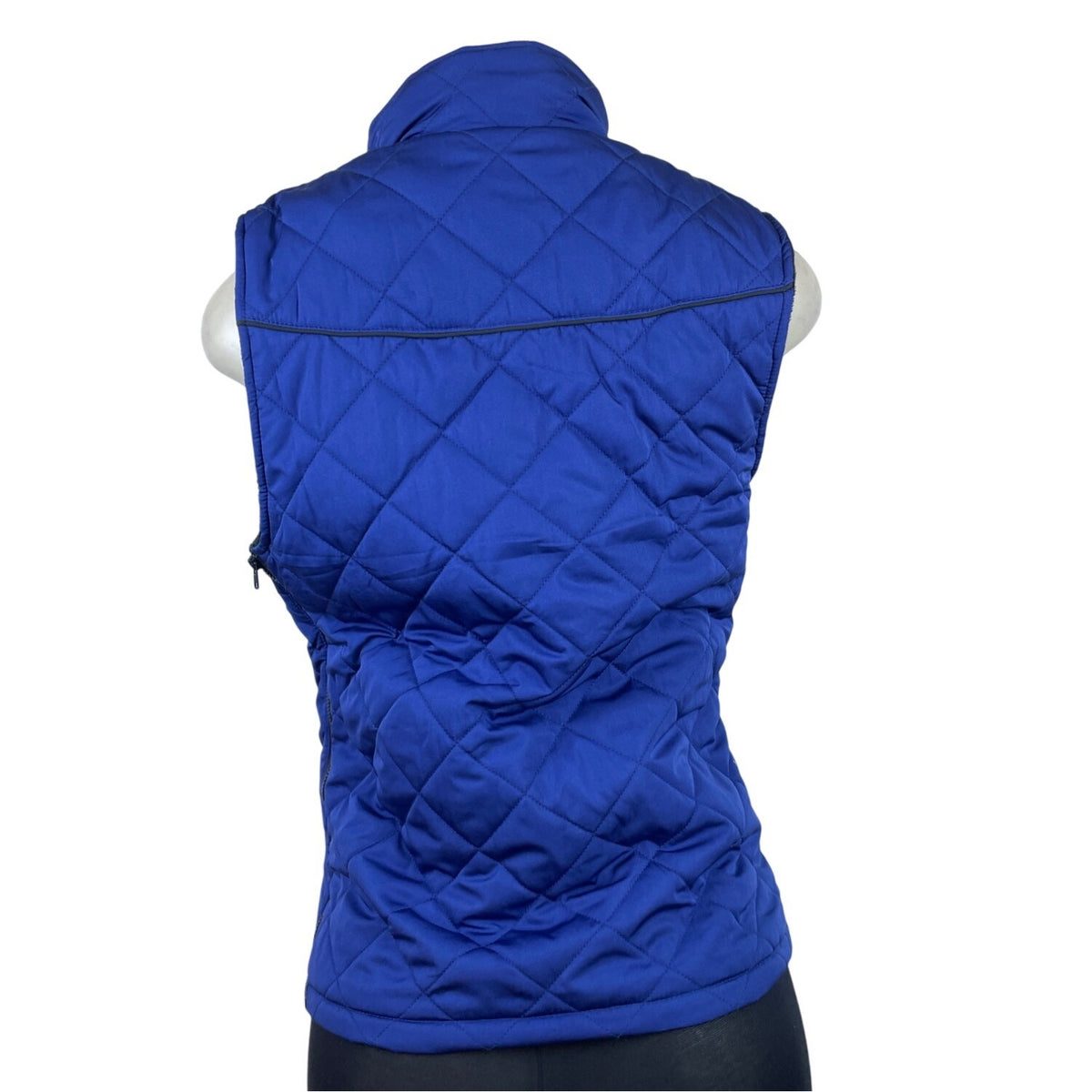 Arris Womens Blue Quilted Heated Vest Full Zip Warm Fleece-Lined - New