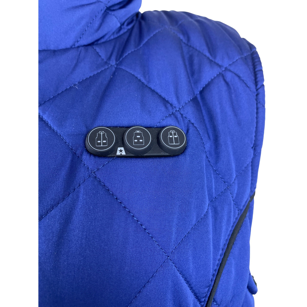 Arris Womens Blue Quilted Heated Vest Full Zip Warm Fleece-Lined - New