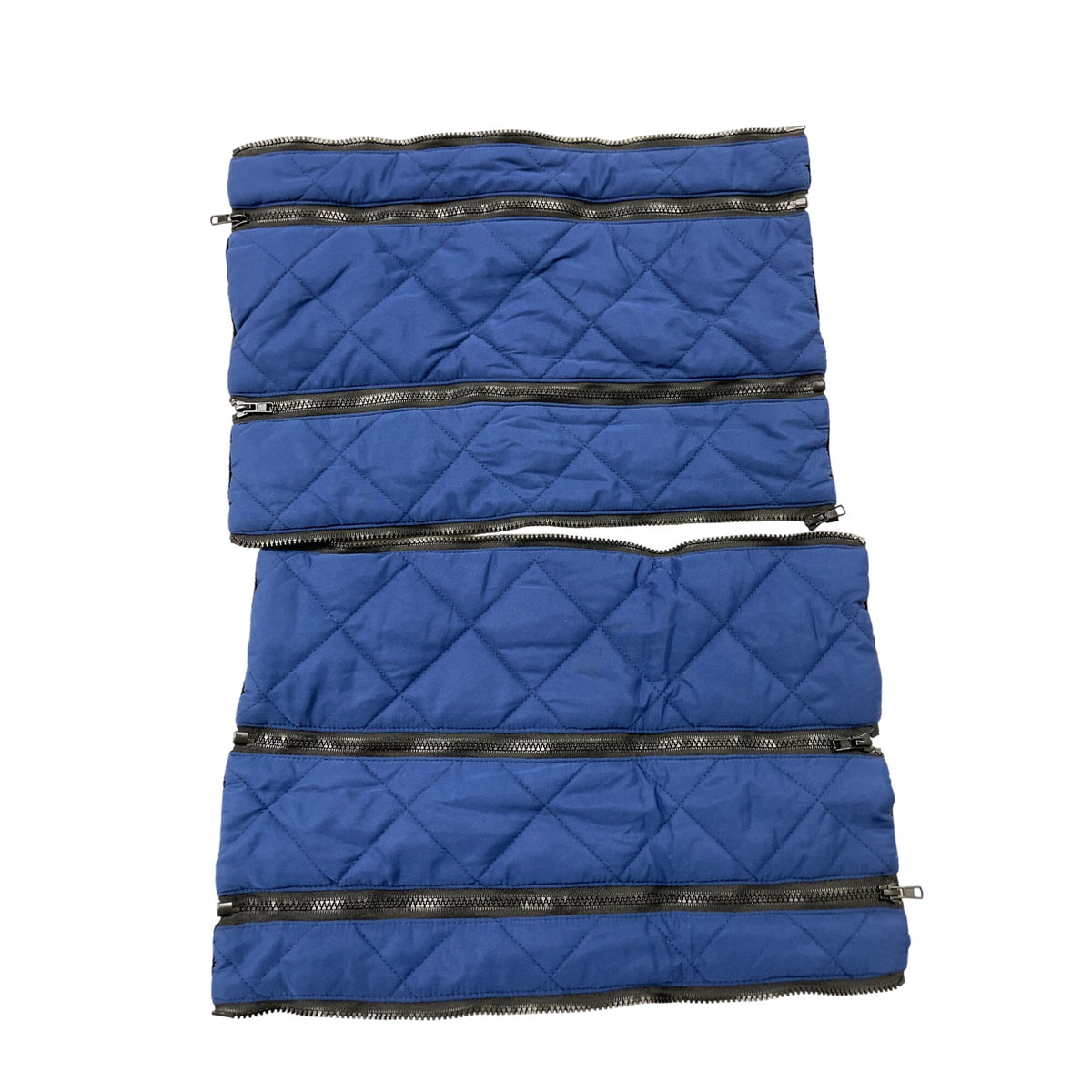 Arris Womens Blue Quilted Heated Vest Full Zip Warm Fleece-Lined - New