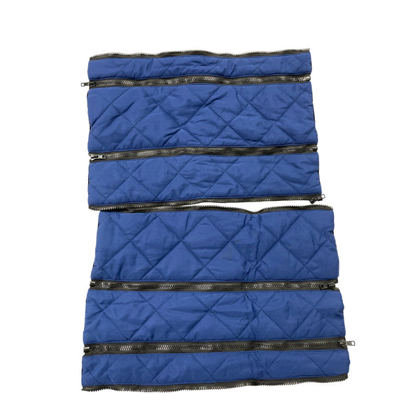 Arris Womens Blue Quilted Heated Vest Full Zip Warm Fleece-Lined - New