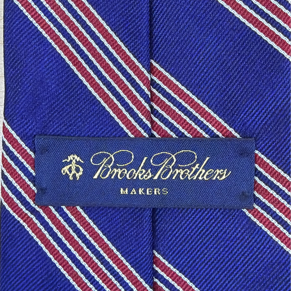 Vintage Brooks Brothers Mens Blue Silk Striped Neck Tie Classic Woven Pattern