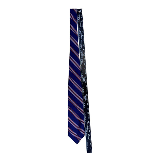 Vintage Brooks Brothers Mens Blue Silk Striped Neck Tie Classic Woven Pattern