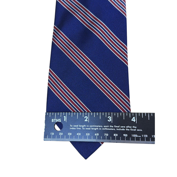 Vintage Brooks Brothers Mens Blue Silk Striped Neck Tie Classic Woven Pattern