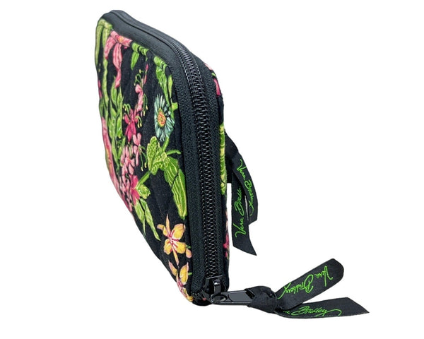 Vera Bradley Women's Black Multicolor Flowers Canvas Hand Purse Sz S