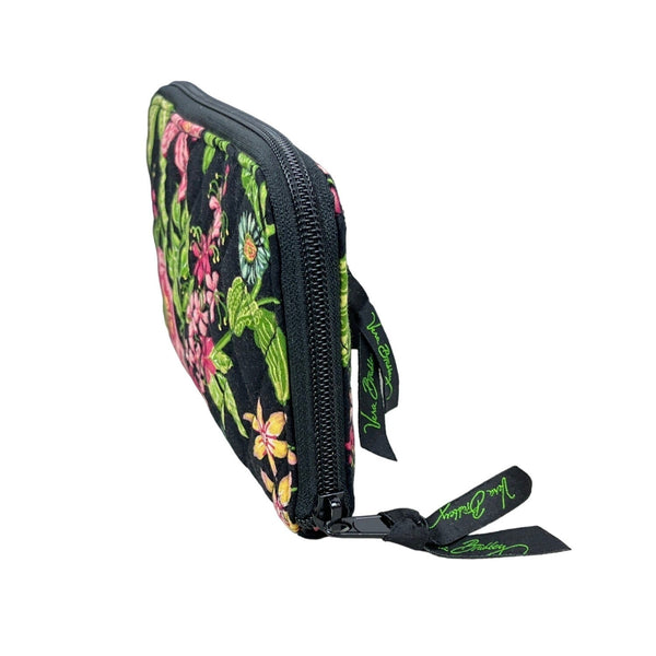 Vera Bradley Women's Black Multicolor Flowers Canvas Hand Purse Sz S