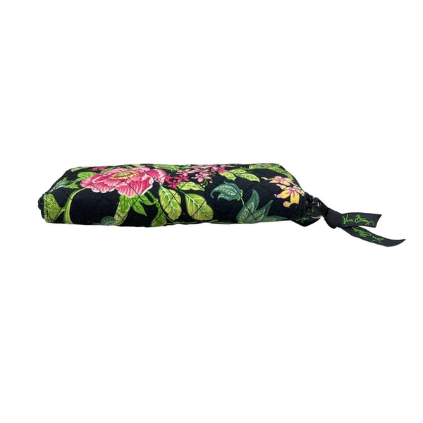 Vera Bradley Women's Black Multicolor Flowers Canvas Hand Purse Sz S