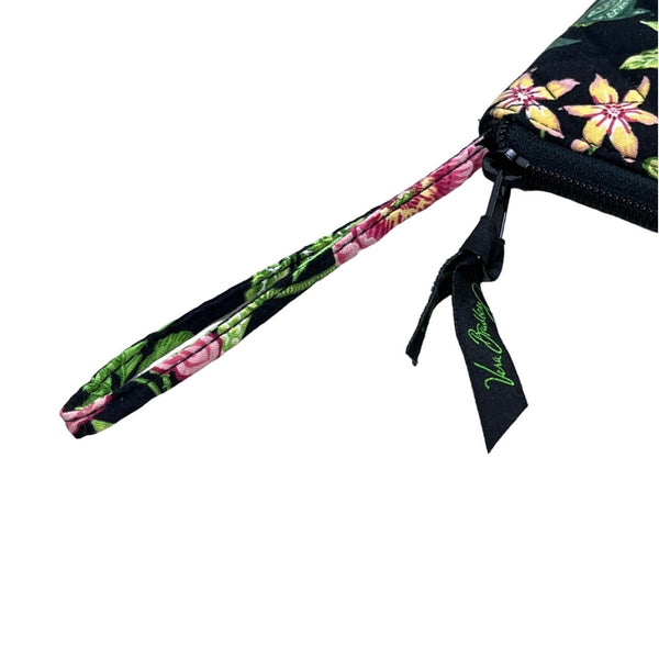 Vera Bradley Women's Black Multicolor Flowers Canvas Hand Purse Sz S