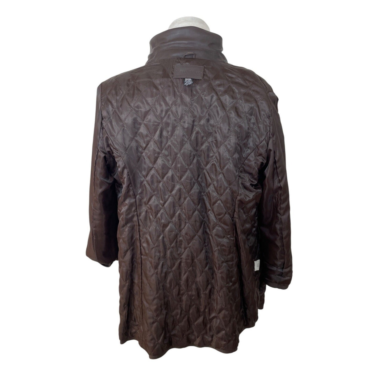 Jaclyn Smith Mens Brown Genuine Leather Jacket With Front Zipper & Pockets Sz XL