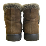 Khombu Women’s Brown Suede & Faux Fur Water Repellent Lisa Ankle Boots Size 7