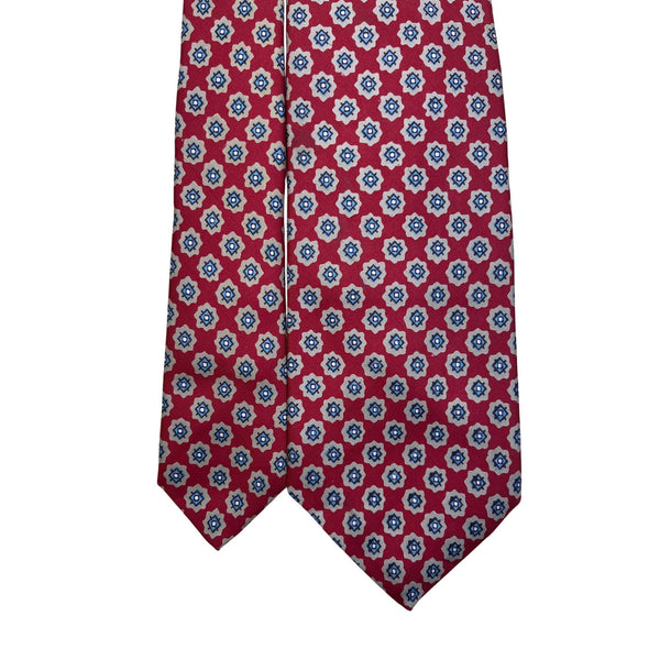 Vintage Brooks Brothers Mens Red Silk Patterned Tie England