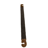 Vintage Black Beaded Stretch Belt With Wooden Clasp Hook