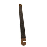 Vintage Black Beaded Stretch Belt With Wooden Clasp Hook