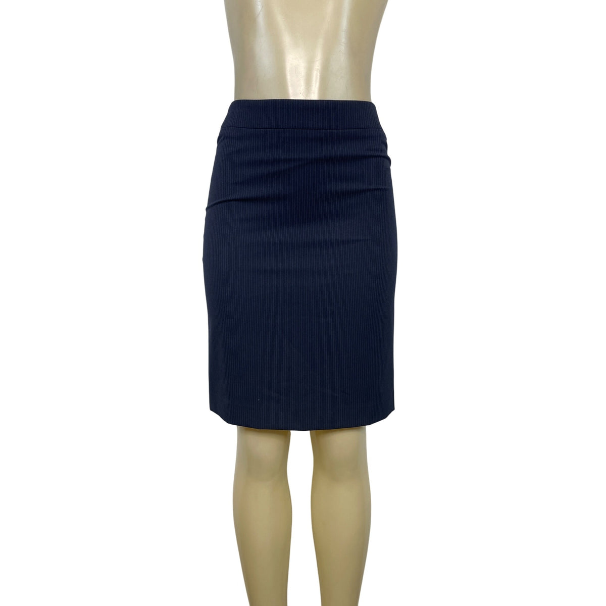 Uniqlo Womens Navy Pinstripe Pencil Skirt Size 4