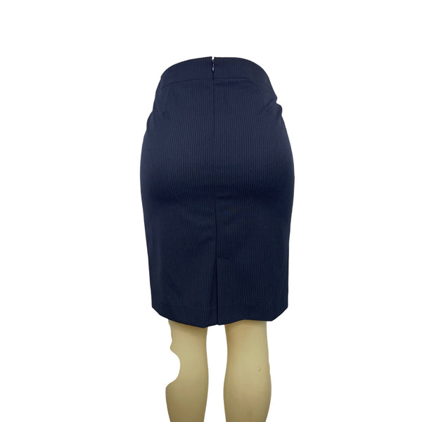Uniqlo Womens Navy Pinstripe Pencil Skirt Size 4