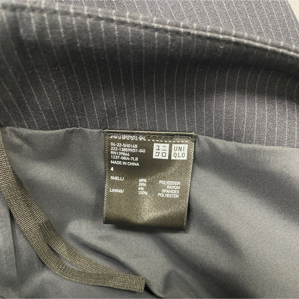 Uniqlo Womens Navy Pinstripe Pencil Skirt Size 4
