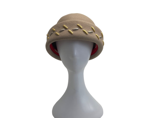 Importina Bollman Hat Co. Women Doeskin Felt Wool Cloche With Decorative Accents