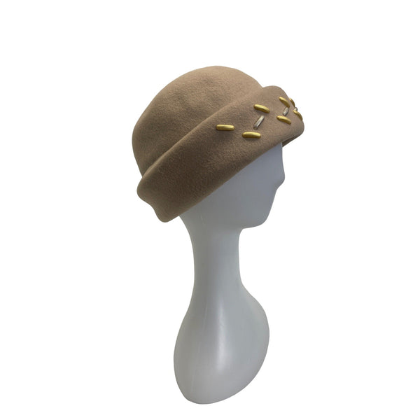 Importina Bollman Hat Co. Women Doeskin Felt Wool Cloche With Decorative Accents