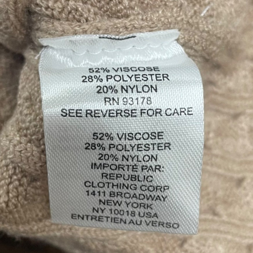 Truth Women's Beige Cable Knit Cropped Sweater Size M