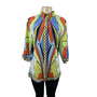 Bessi Womens Multicolor Abstract Pattern Button-Up Blouse Size 18