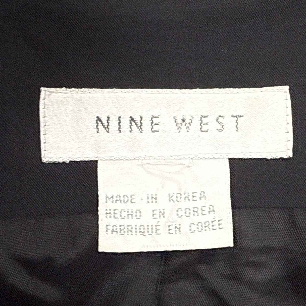Nine West Womens Black Zip-Front Jacket With High Collar & Long Sleeves