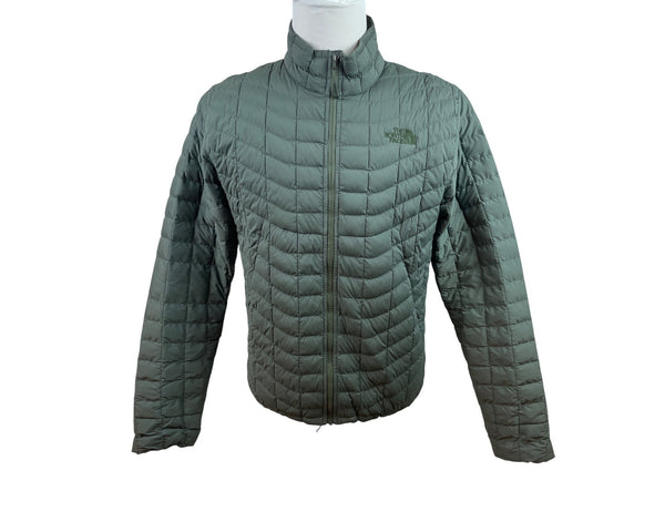 The North Face Mens ThermoBall Quilted Jacket Olive Green Lightweight Size M