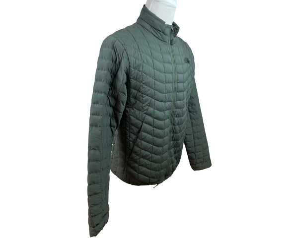 The North Face Mens ThermoBall Quilted Jacket Olive Green Lightweight Size M