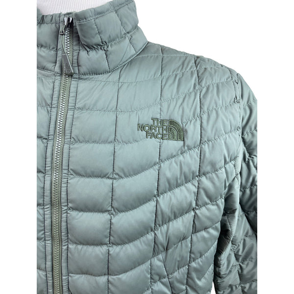 The North Face Mens ThermoBall Quilted Jacket Olive Green Lightweight Size M