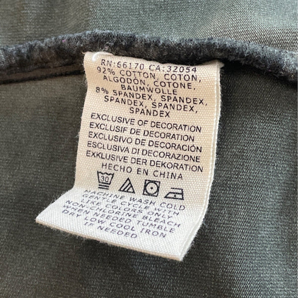 Marrakech Women's Olive Green Zip Up Wide Lapel Moto Jacket Sz M