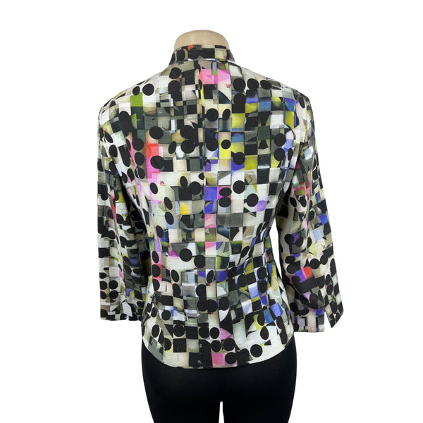 Akris Punto Women's Multicolor Long Sleeve Zip Up Blazer Sz 12 (EUR 42)