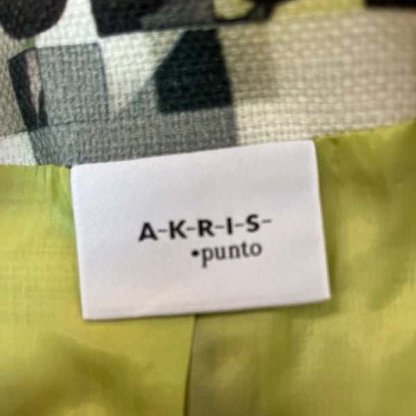 Akris Punto Women's Multicolor Long Sleeve Zip Up Blazer Sz 12 (EUR 42)