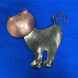 Unbranded Women's Blue Copper Cat Crossbody Phone Bag Sz S