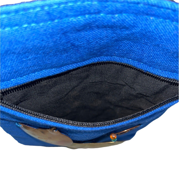 Unbranded Women's Blue Copper Cat Crossbody Phone Bag Sz S