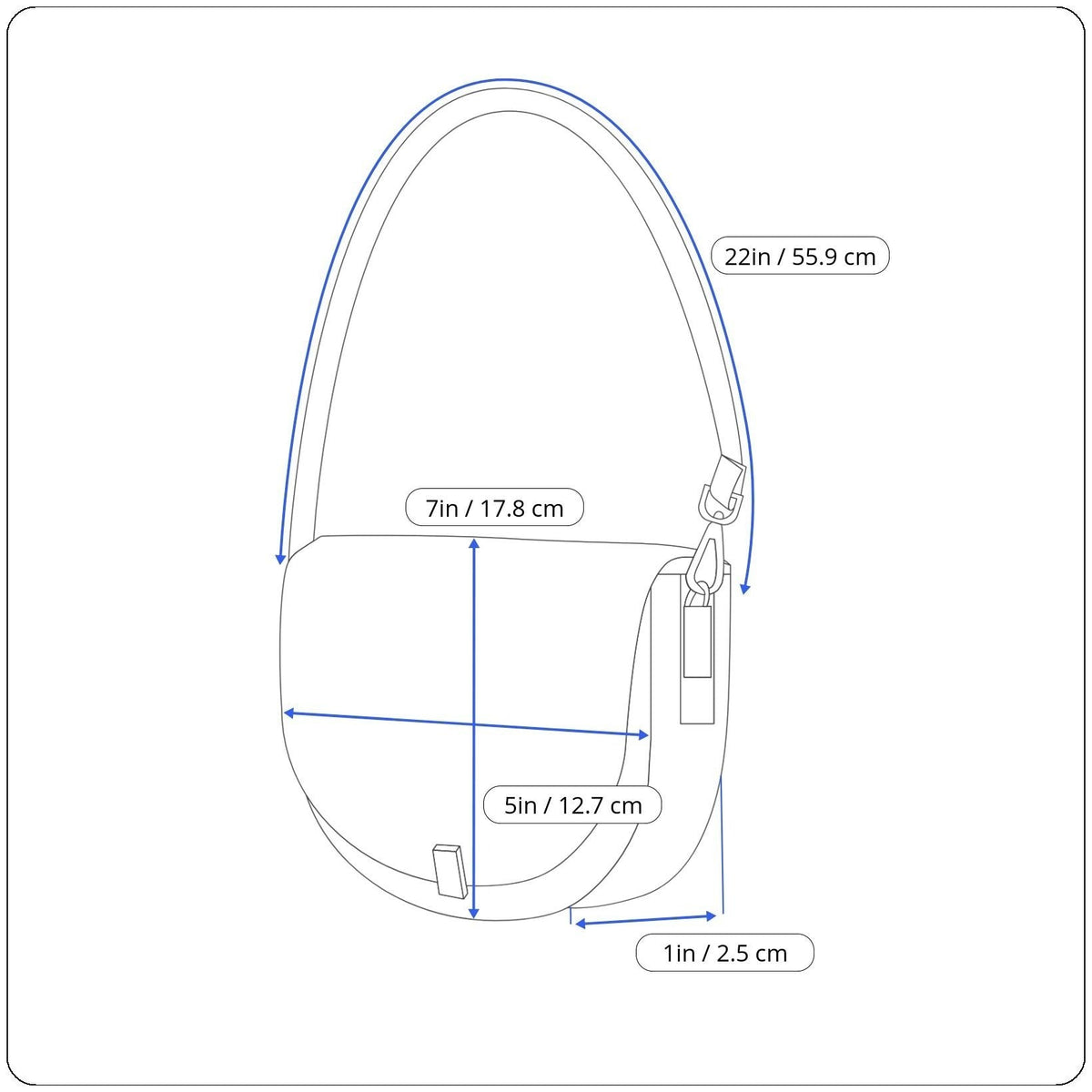 Unbranded Women's Blue Copper Cat Crossbody Phone Bag Sz S