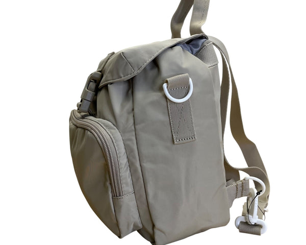 Adidas Women’s Beige Adjustable Straps Embroidered Logo Travel Mini Backpack